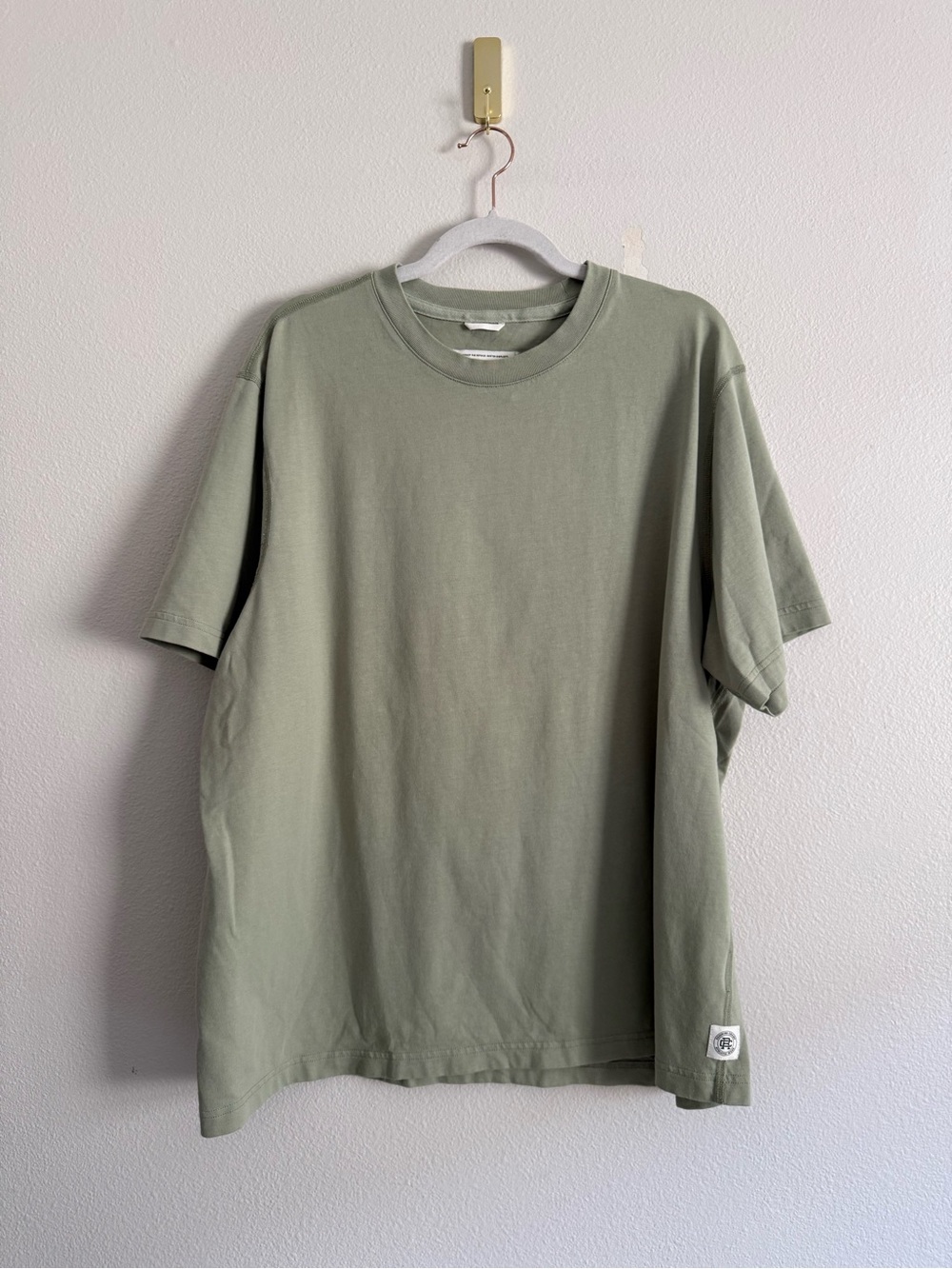 REIGNING CHAMP MIDWEIGHT JERSEY OG T-SHIRT MENS SZ XL LIGHT SAGE GREEN